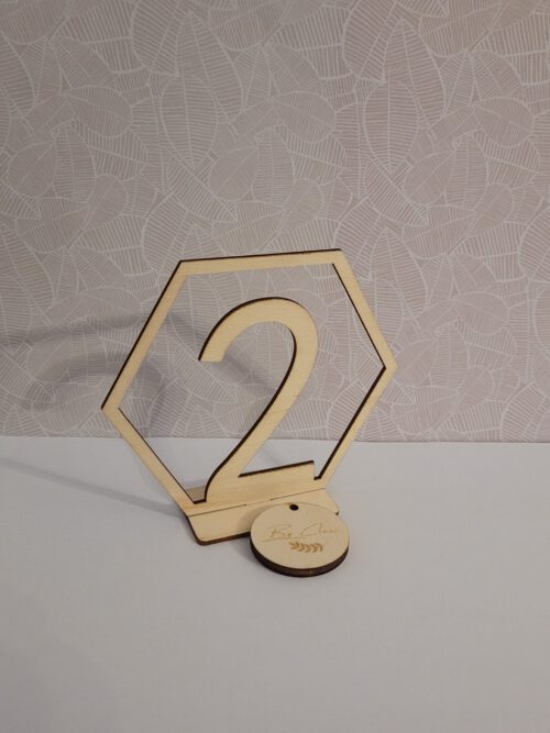 Tafelnummer hexagon 2