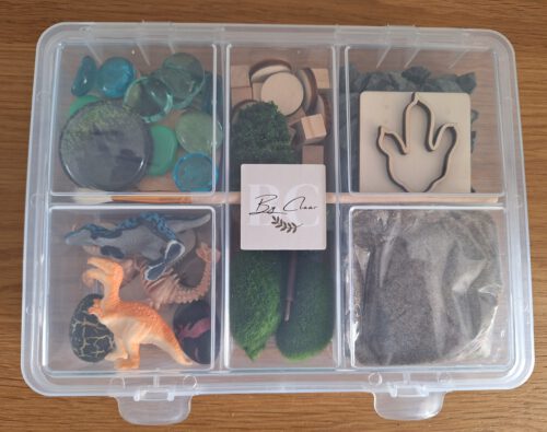 Sensomotorische dinosaurus speelbox