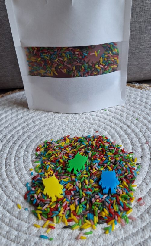 Speelrijst met kleurenmonsters