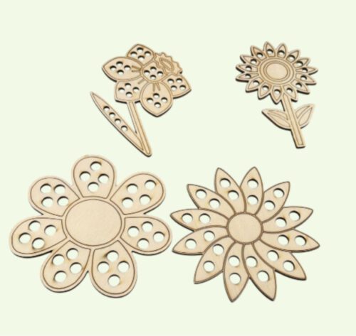 Rijgbloemen set